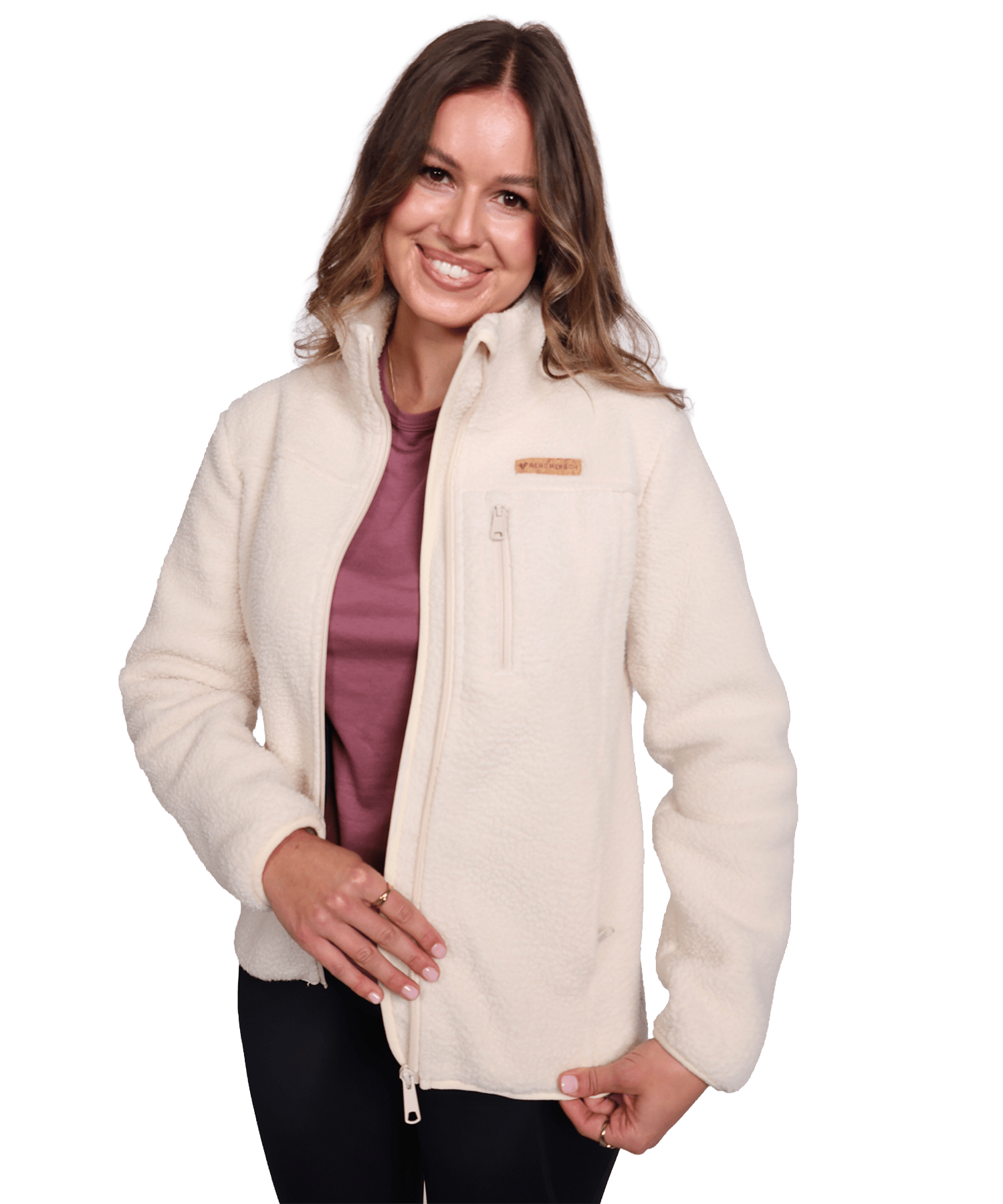 Damen Sherpa Fleece Jacke