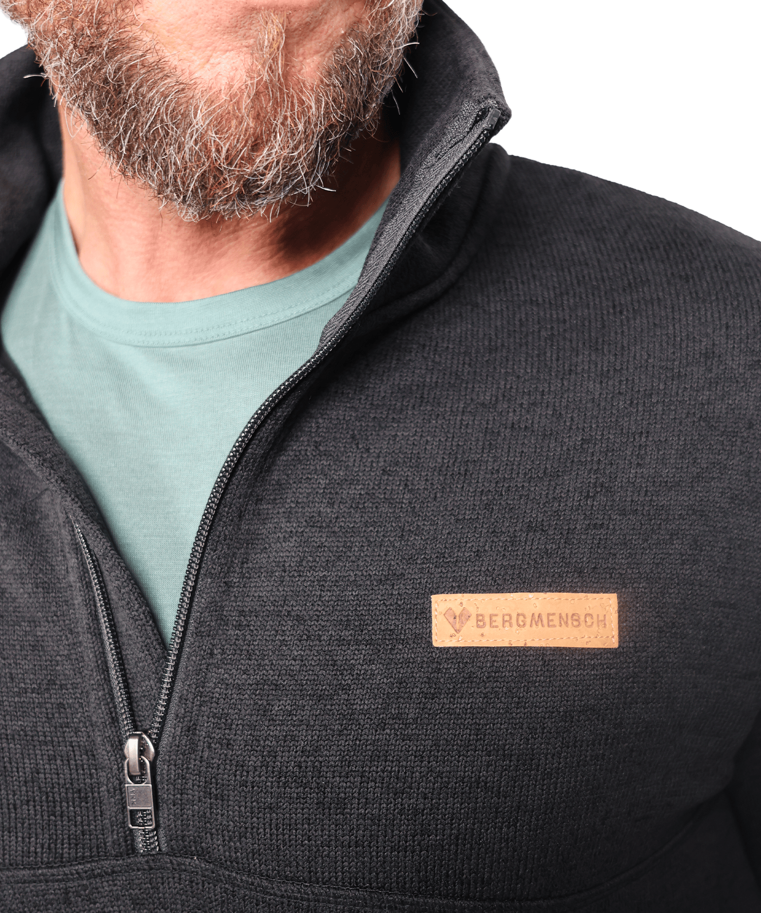 BERGMENSCH® - Herren Half-Zip Strickfleece