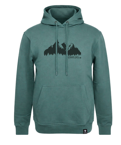 BERGMENSCH Unisex Premium Organic Hoodie "Unplug" in Deep Lake