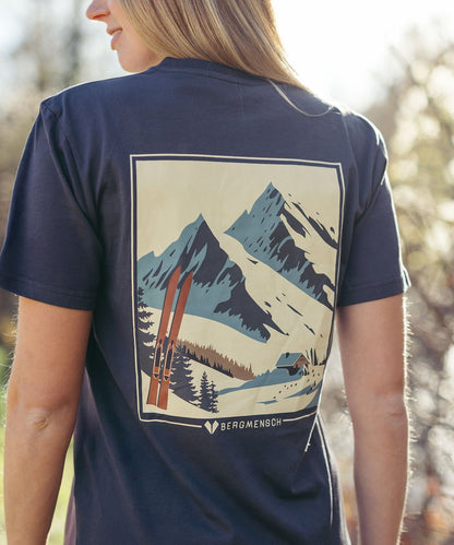 Winterpanorama Ski (Backprint) - Unisex Premium Organic Shirt