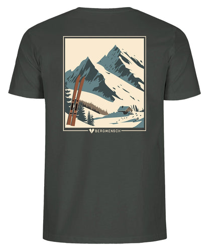 Winterpanorama Ski (Backprint) - Unisex Premium Organic Shirt