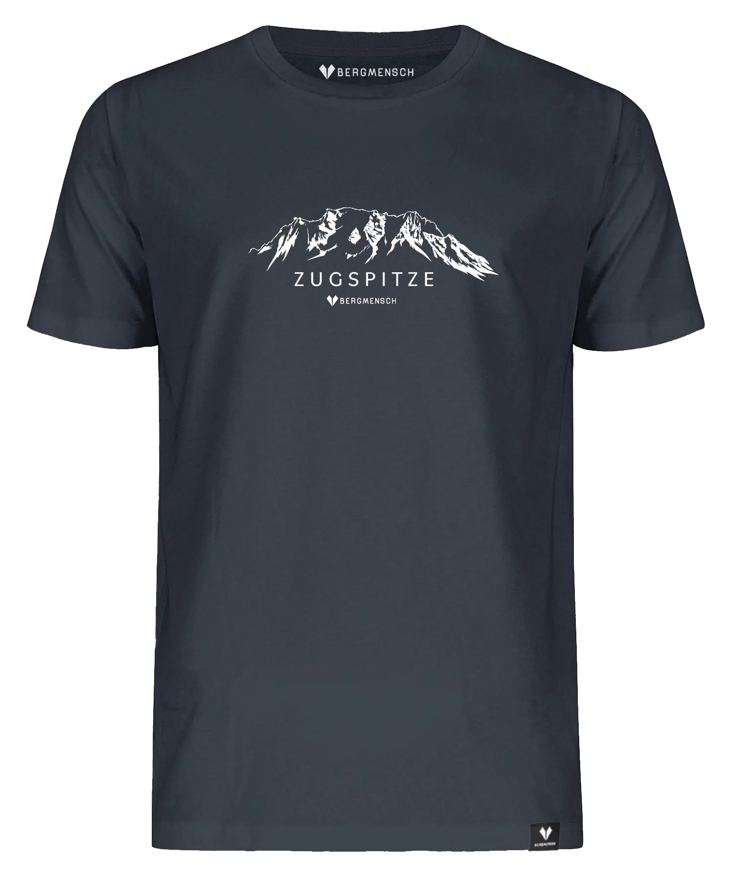BERGMENSCH Unisex Premium Organic T-Shirt "Zugspitze" in India Ink Grey