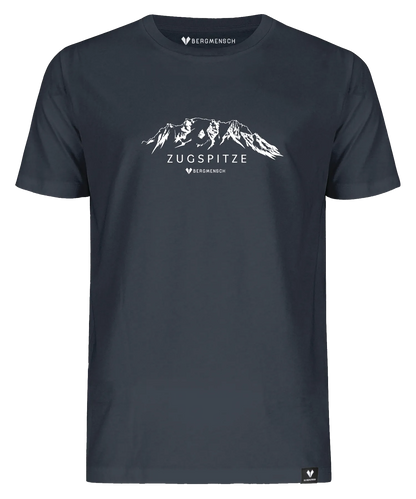 BERGMENSCH Unisex Premium Organic T-Shirt "Zugspitze" in India Ink Grey