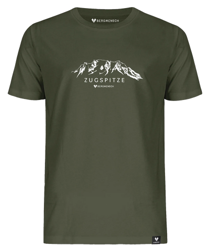 BERGMENSCH Unisex Premium Organic T-Shirt "Zugspitze" in Khaki