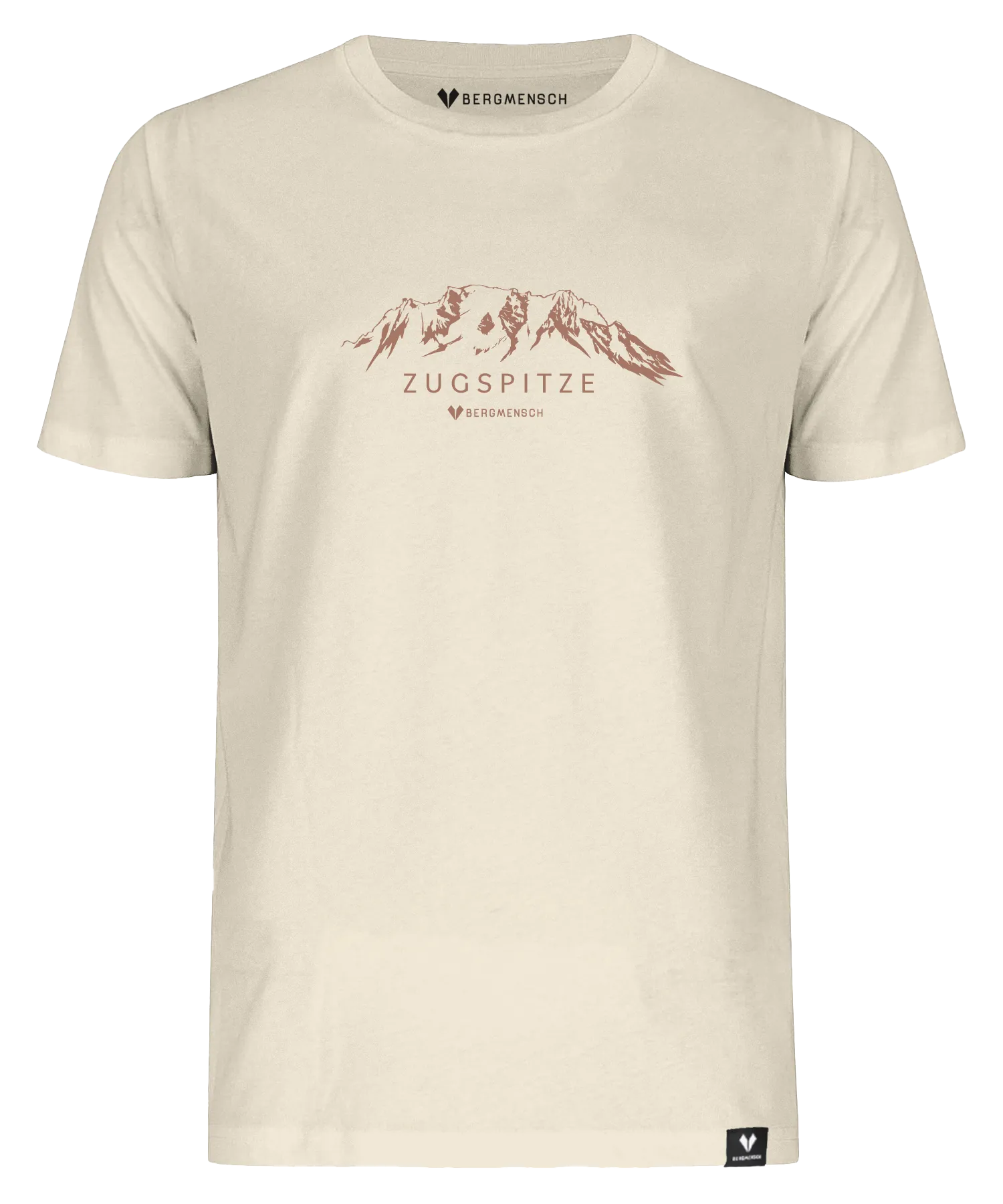BERGMENSCH Unisex Premium Organic T-Shirt "Zugspitze" in Natural Raw