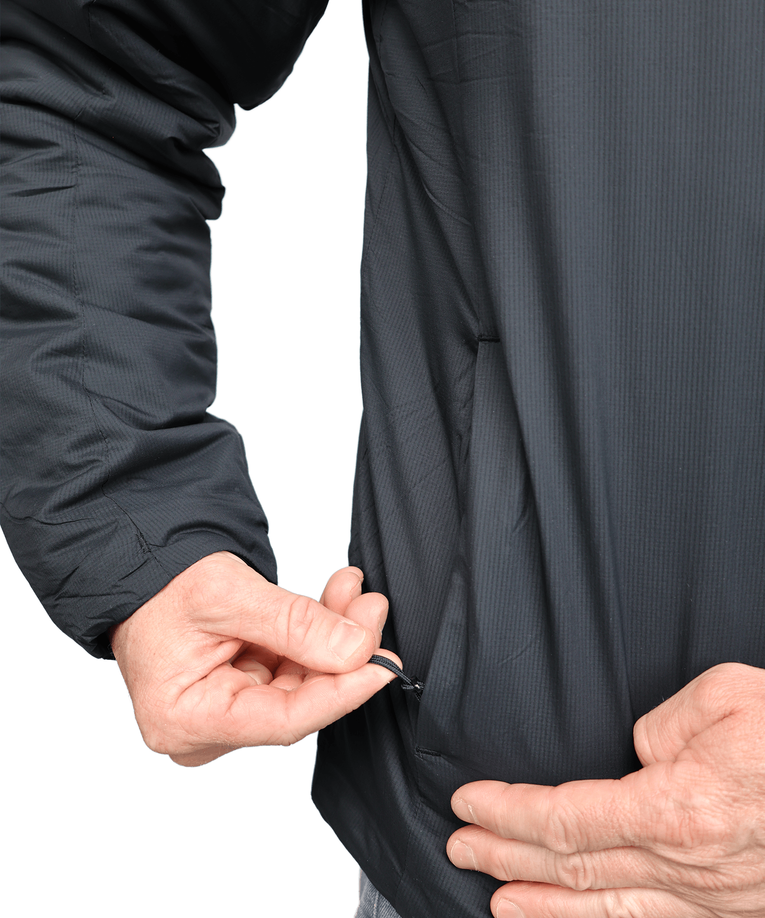 Detailbild der BERGMENSCH Herren Thermolite Jacke in schwarz