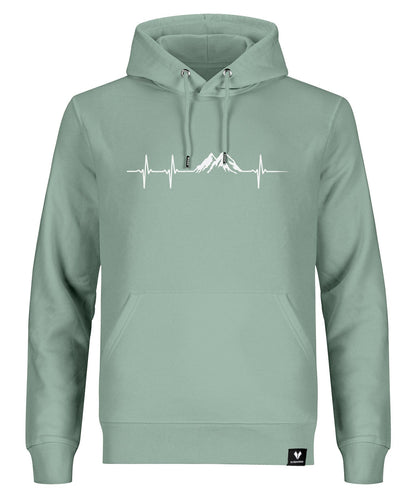 Herzschlag Berge - Unisex Premium Organic Hoodie von Bergmensch