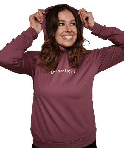 Detailbild vom Lightweight Damen drirelease Hoodie in der Farbe Hibiscus
