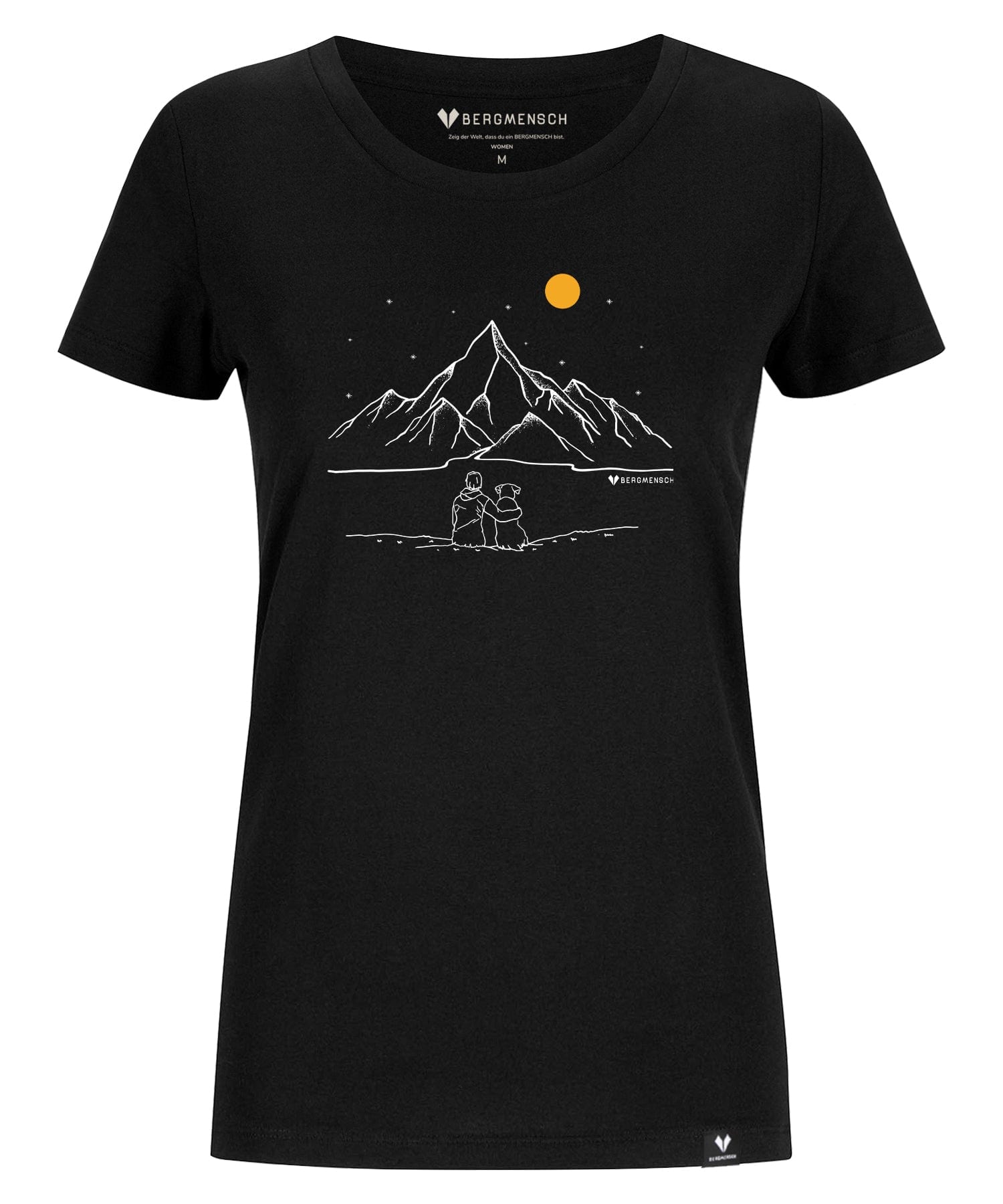 Mit Hund unter Sternenhimmel - Damen Premium Organic Shirt von Bergmensch