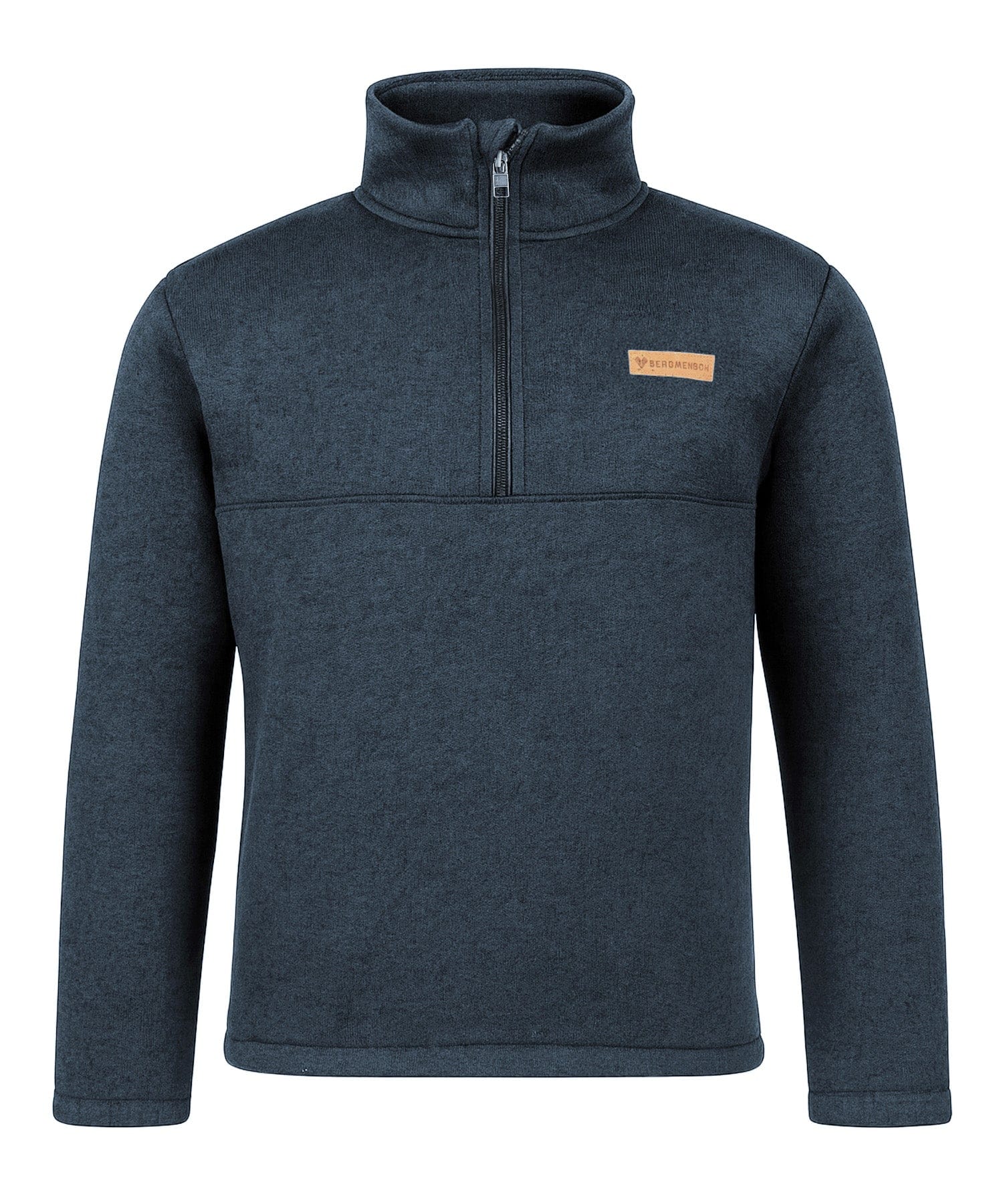 BERGMENSCH Herren Half-zip Strickfleece in Navy
