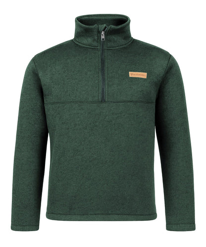 BERGMENSCH Herren Half-zip Strickfleece in Piniengrün