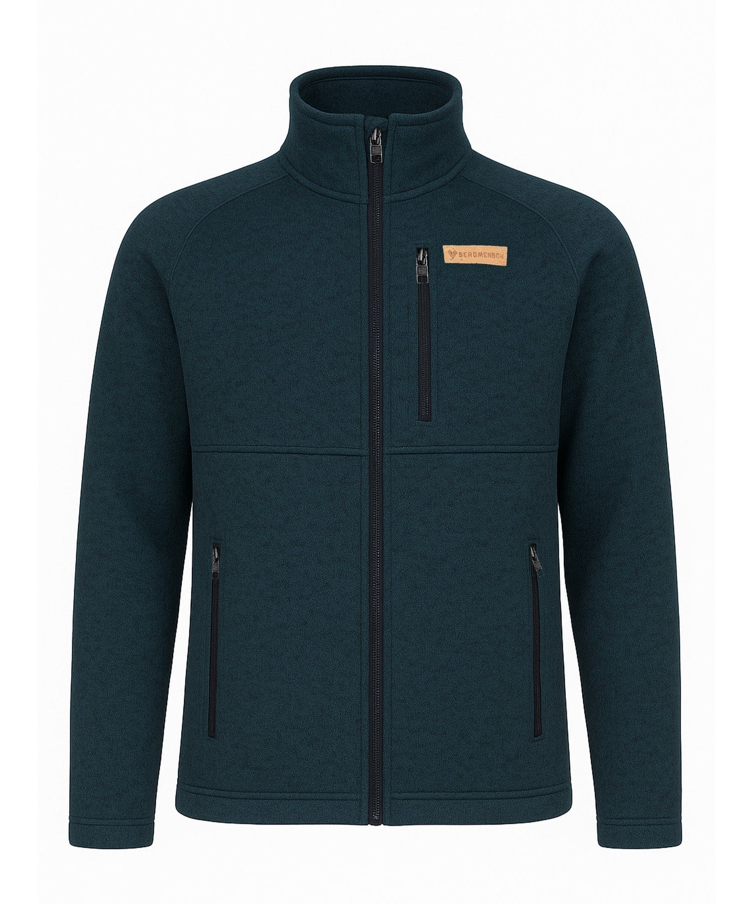 BERGMENSCH Herren Strickfleece Jacke in Navy
