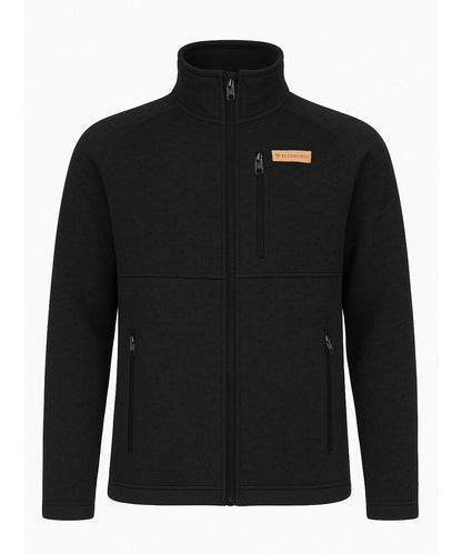BERGMENSCH Herren Strickfleece Jacke in Schwarz