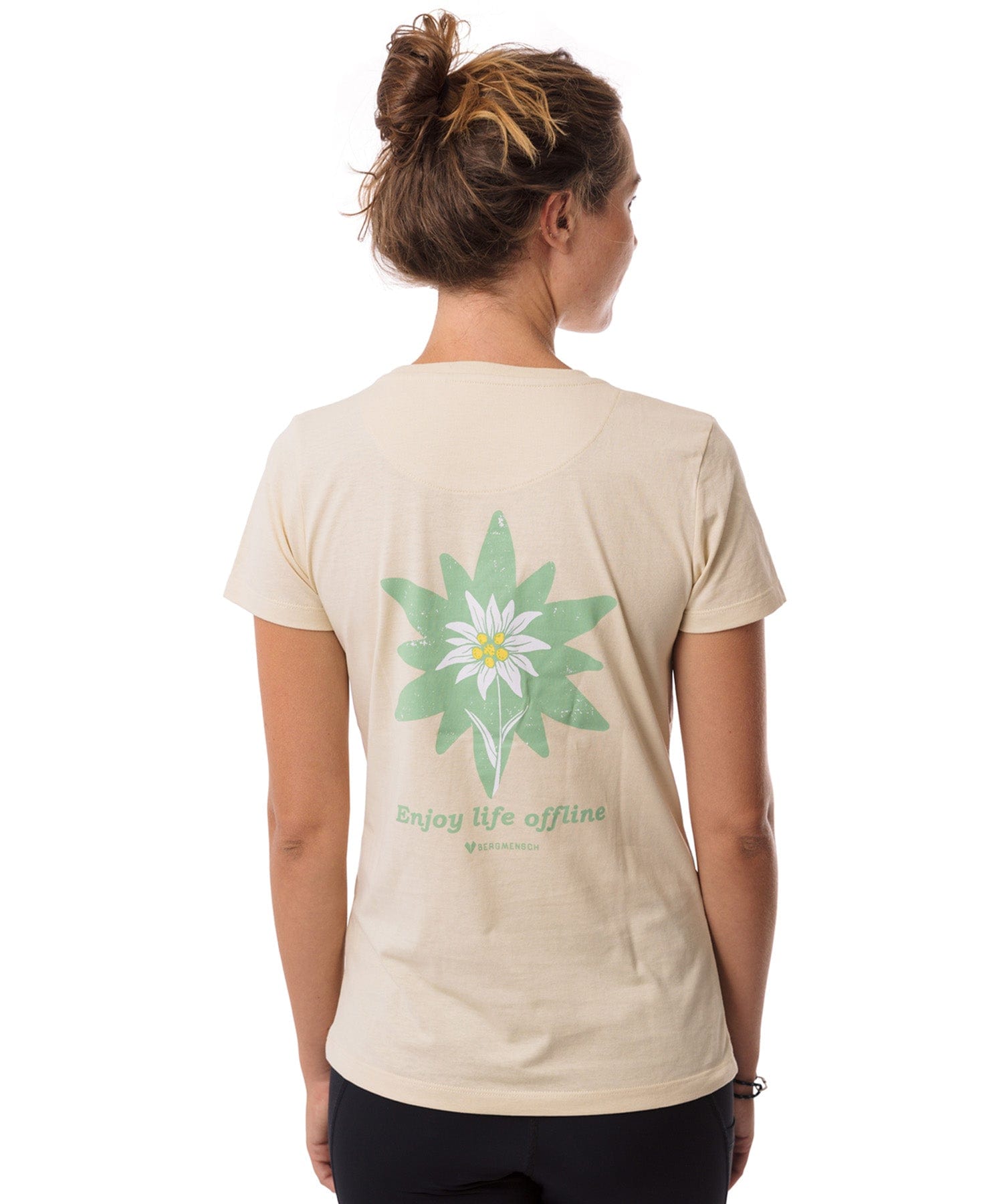 Edelweiss Backprint - Damen EcoBlend Shirt von Bergmensch