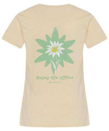 Edelweiss Backprint - Damen EcoBlend Shirt von Bergmensch