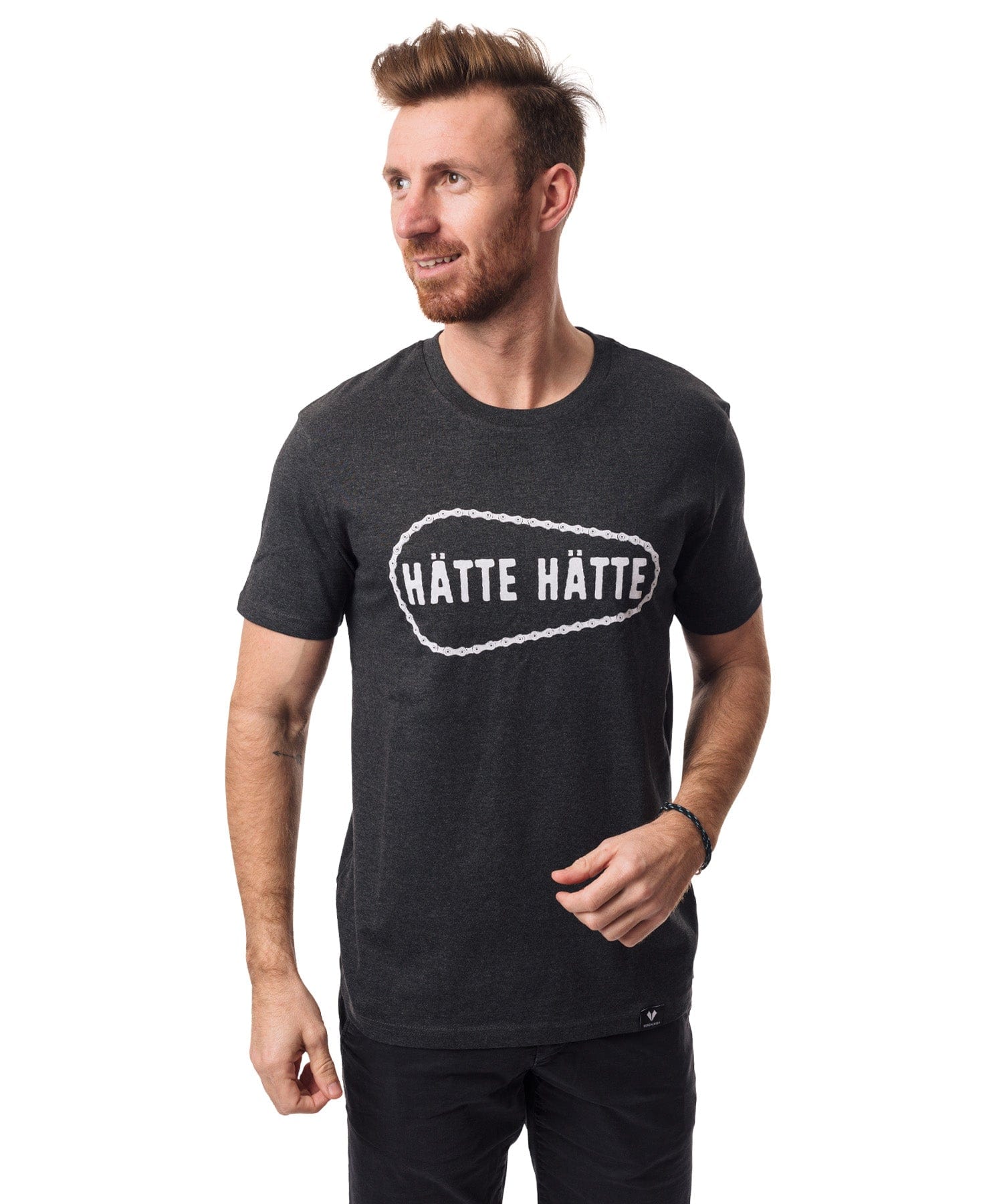 Maglietta Uomo 'Hätte Hätte Catena Per Bicicletta' – T-Shirt In Cotone Nero, XXL, Design Ironico Per Ciclisti