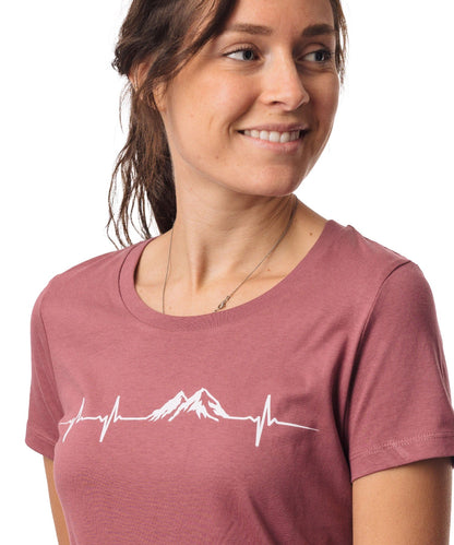 Herzschlag Berge - Damen Premium Organic Shirt von Bergmensch