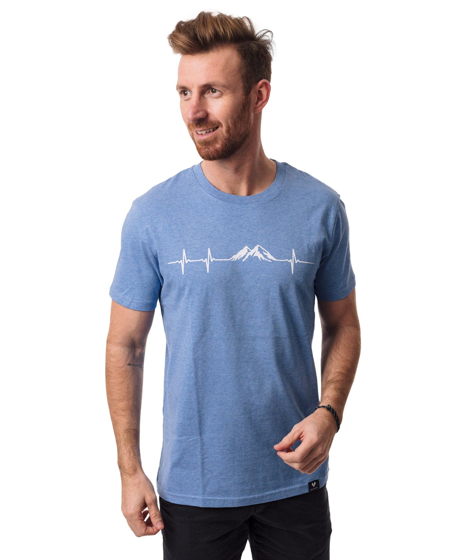 Herzschlag Berge - Unisex Premium Organic Shirt von Bergmensch